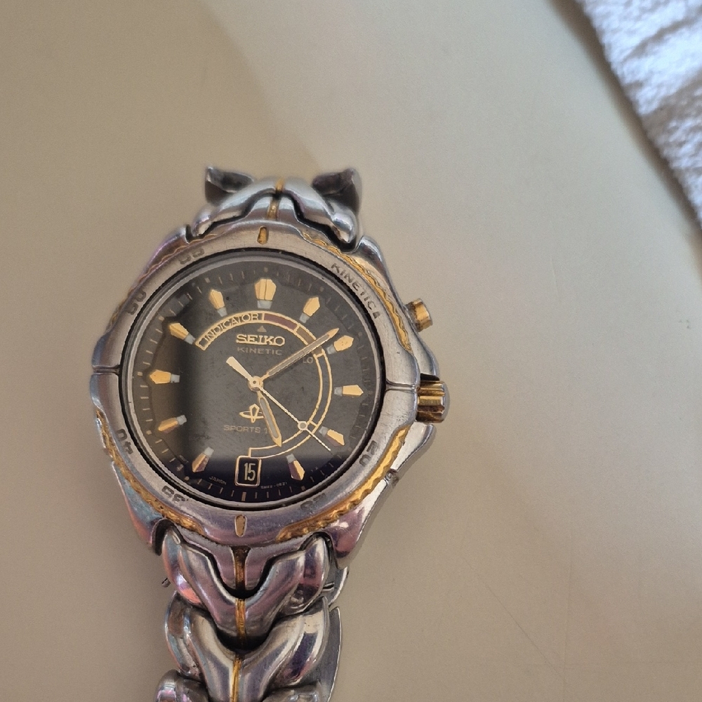 Seiko Two-Tone Kinetic Watch